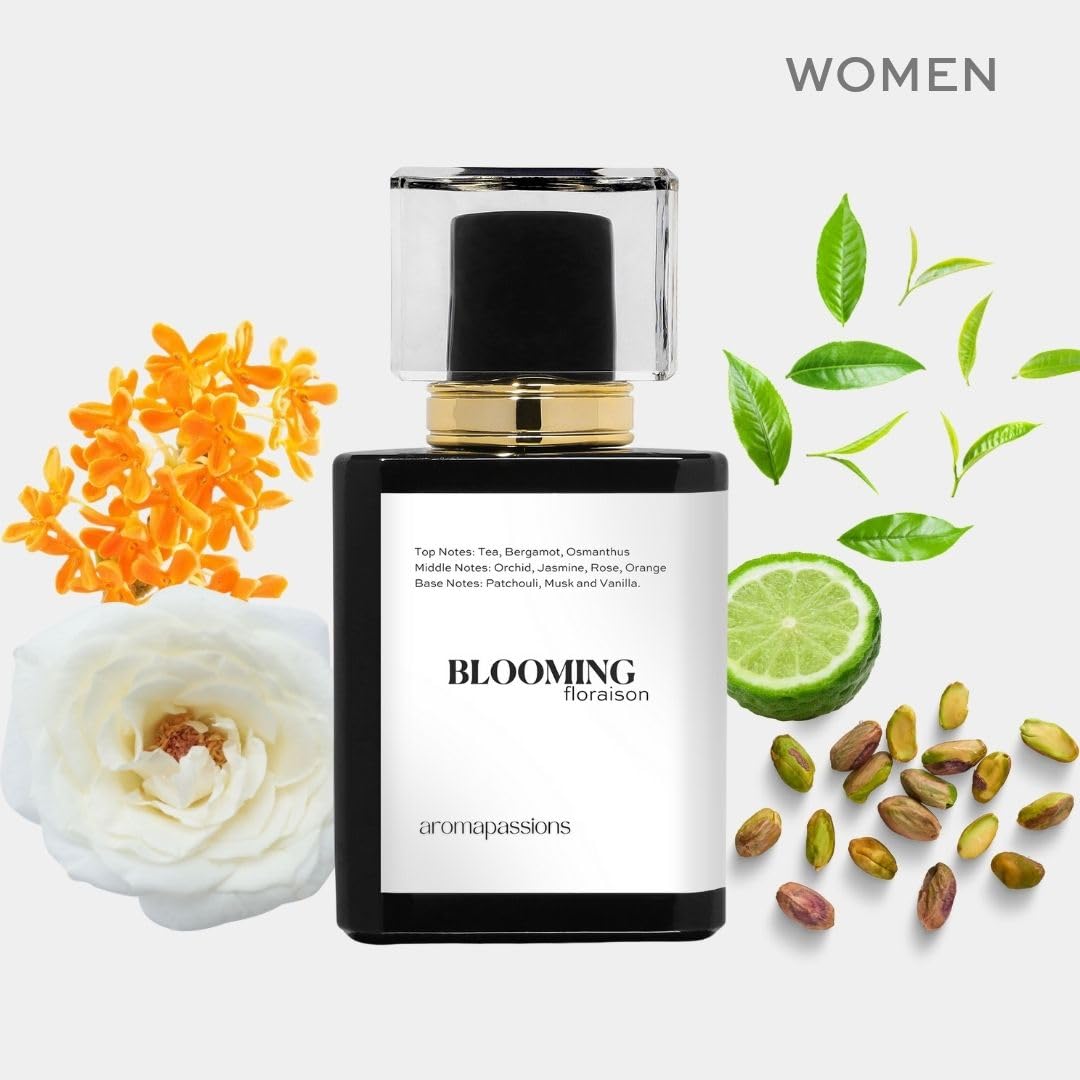 aromapassions BLOSSOM | Inspired by GC. BLOOM | Pheromone Perfume for Women | Extrait De Parfum | Long Lasting Dupe Clone Essential Oils Fragrance | Perfume De Mujer | (50 ml / 1.7 Fl Oz)