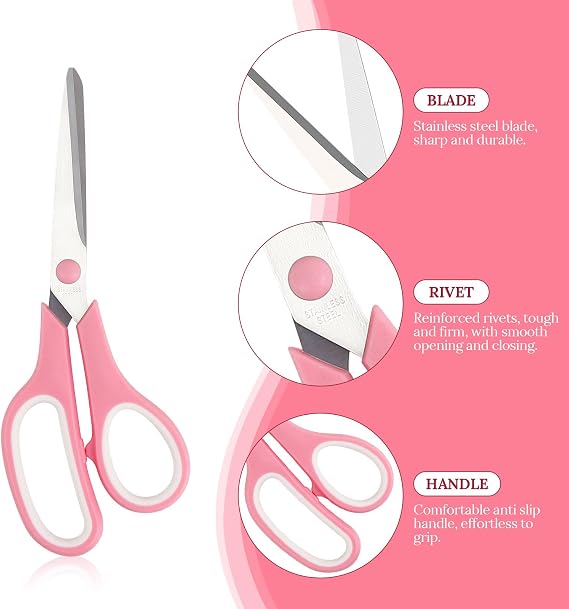 Koqye 7.7'' Multipurpose Craft Shears, StainlessSteel Scissors
