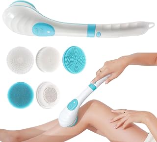 Escova Corporal Elétrica,Purificador de limpeza corporal multifuncional destacável | Escova de banho para as costas Esfregador de costas com alça longa para banho e massagem Pengzi