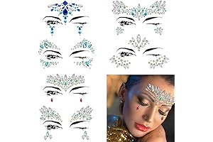 Halloween Face Jewels Women Mermaid Face Gems Stick on