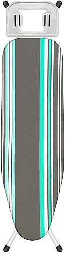 Tabla de planchar, construcción de metal completo Altura ajustable, 43 x 13 pulgadas con soporte de hierro resistente al calor y a la quemadura,