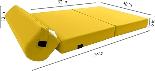 Miniatura 325 de Sofá cama plegable color gris de espuma, 6 pulgadas. Grosor x 32 pulgadas, ancho x 70 pulgadas. Cama de Invitados, cama plegable con espuma de alta