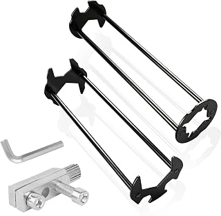 Multifunctional Sink Wrench Set & Broken Pipe Extractor Tool, 7 Sizes Faucet Basin Wrench Four Jaw Hex Spanner & 1/2"-1" Damaged Pipe Remover Universal Plumber Tool for Tight Kitchen Bathroom