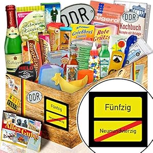 Ortsschild 50 / Ostalgie Geschenkset / Geschenke zum 50 Geburtstag Frau