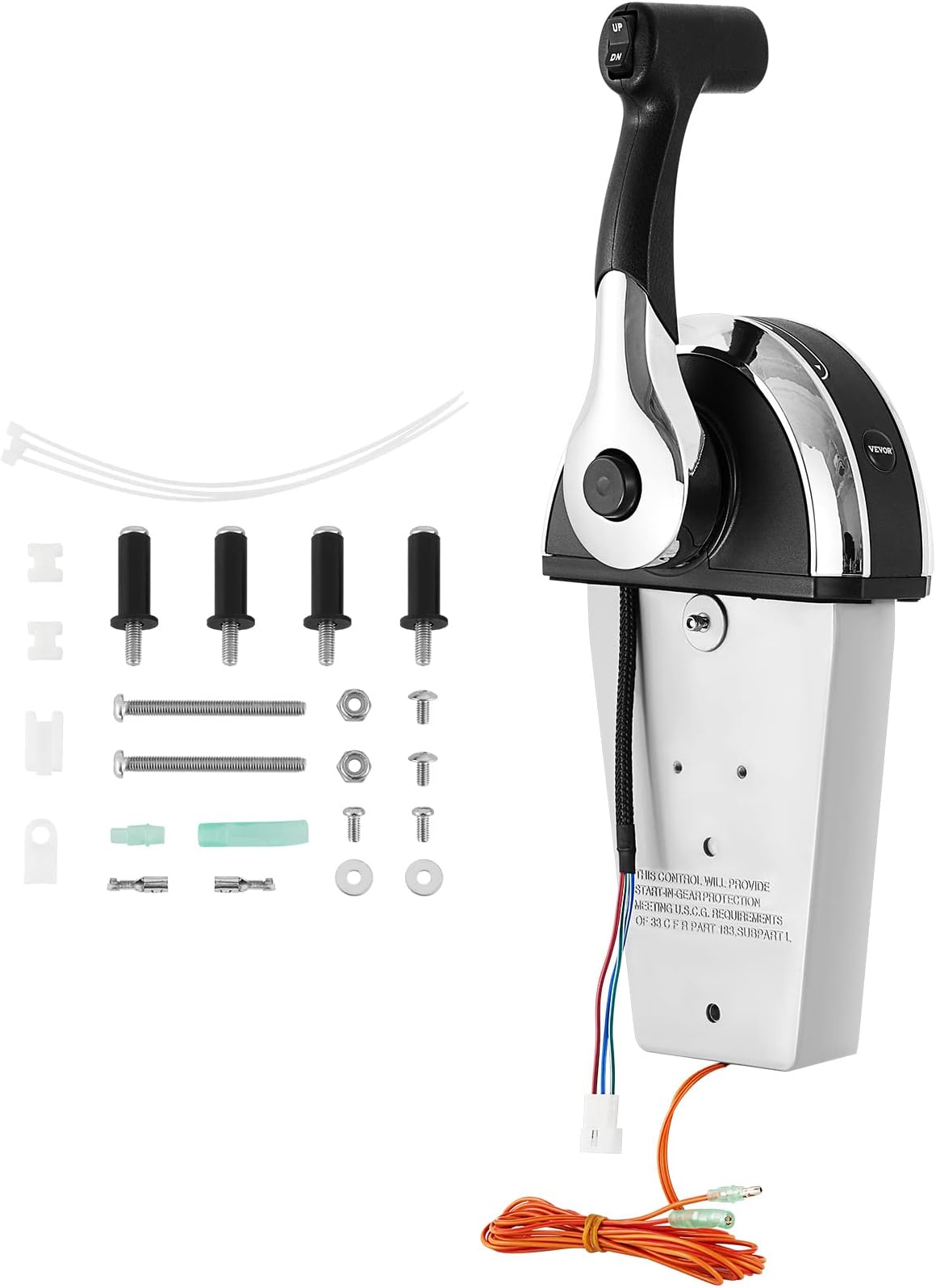 Mophorn Boat Throttle Control 8M0059686 Mercury Single-Engine Control Outboard Motor Controls Binnacle/Console Top Mount with 2ft Trim Harness