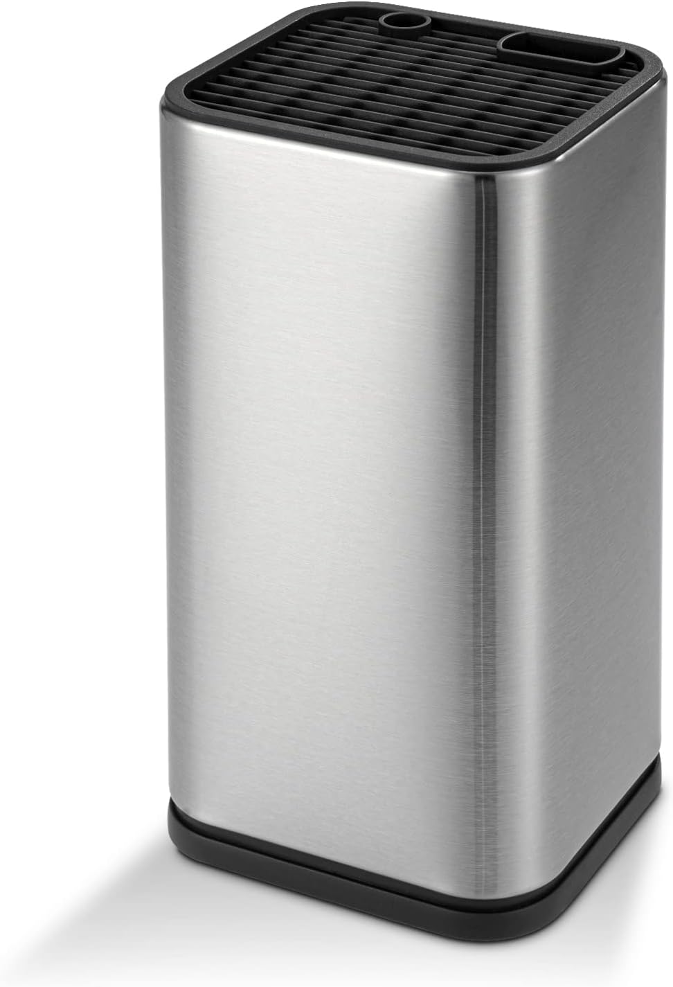 CHUYIRENCHUYIREN Universal Knife Block, Knife Holder without Knives, Stainless Steel Knife Storage Block for 3.5" to 8" Knives, with Slots for Scissors and Sharpening Rod, Knife Holder for Kitchen Counter