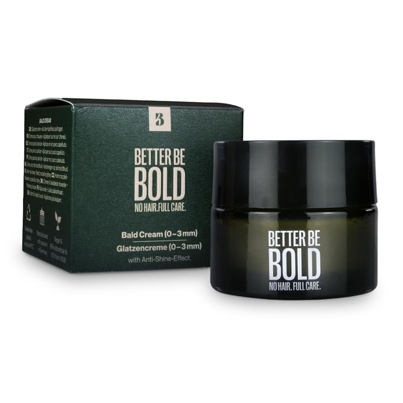 BETTER BE BOLD Creme para cuidados do couro cabeludo raspado, 0–3 mm, efeito matte, fragrância fresca, 7,05 oz
