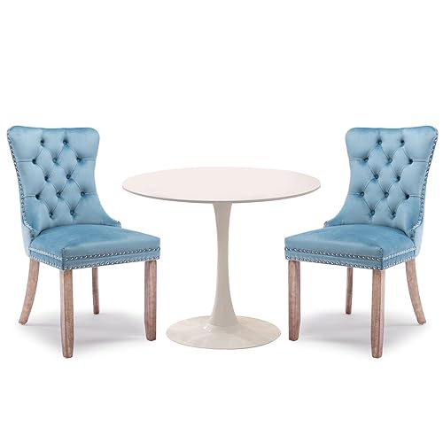 3-Pieces Dining Sets, 31.5" Round Dining Table Set with 2