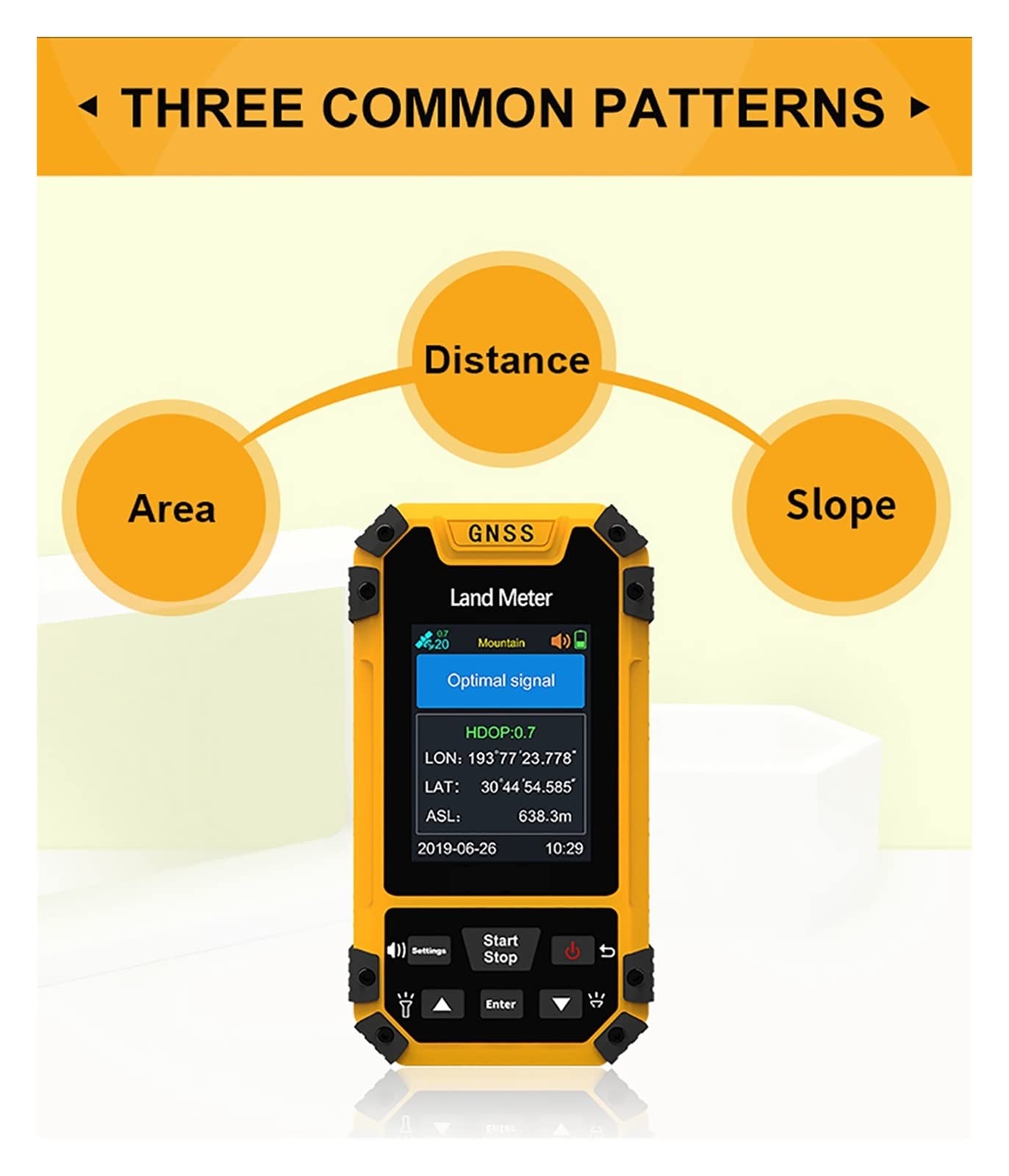 Récepteur GPS D'arpentage METTArmètre – Écran Couleur 3,2 Pouces, 6 Satellites, Mesure De Surface, Distance Et Pente