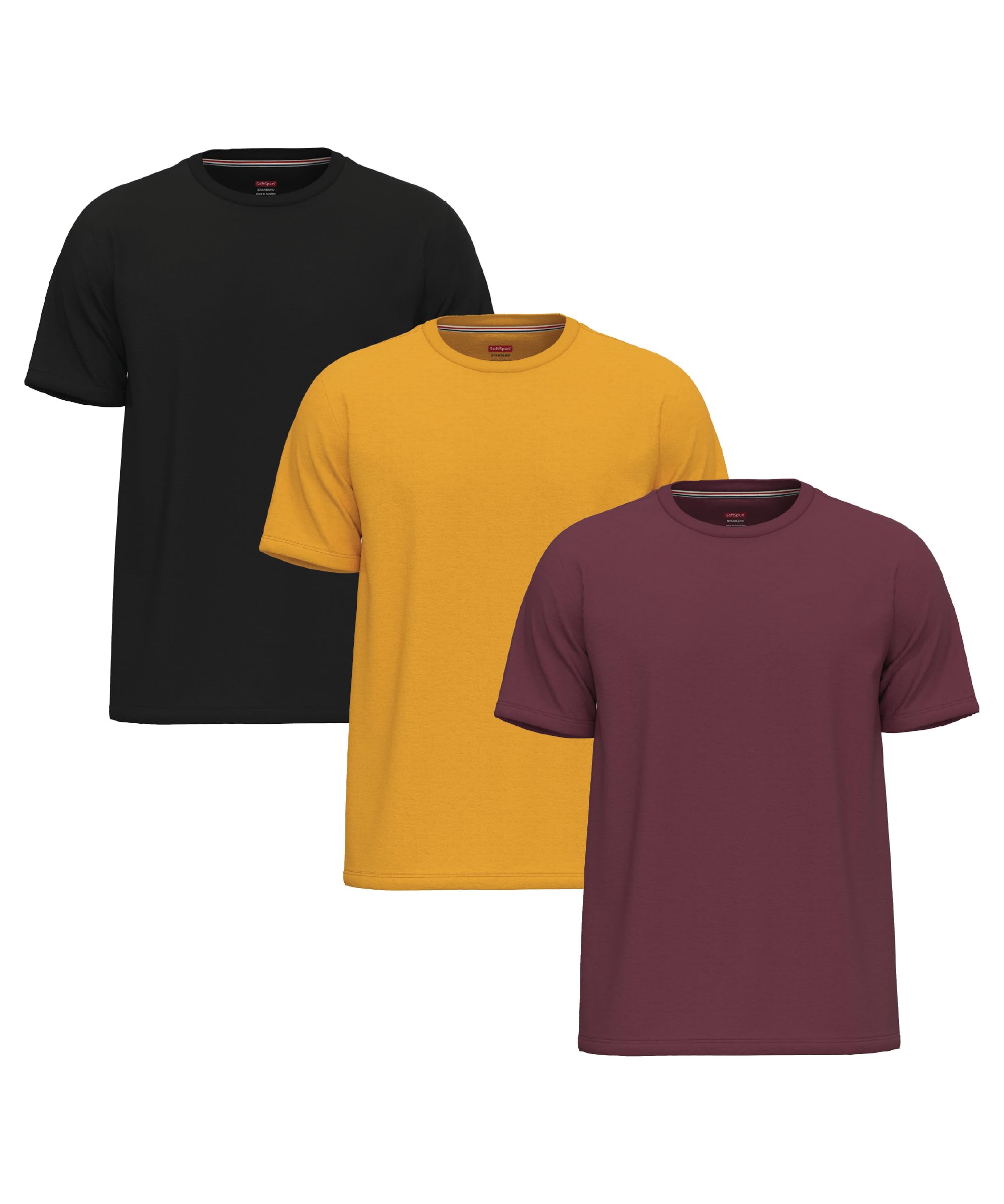 Softspun Men's Pack3 [Medieval Collection] 3 Pack T-Shirts Tshirts Multipack Teeshirt Pack Tees Shirt Pack T-Shirt For Plain Shirt Plain Shirts Man
