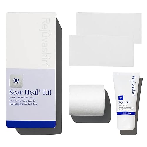 Miniatura 11 de Rejuvaskin Scar Fx - Láminas de silicona, cinta de silicona para cicatrices de pecho, 3 formas circulares, 1 lámina, suaviza, aplanar y reducir la