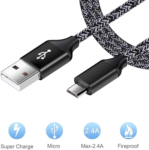 Miniatura 6 de Cargador de coche rápido Android, cable micro USB de carga rápida compatible con Samsung Galaxy S7 S6 J8 J7 J6 J5 J4 J3, Note 5 4 3, Moto E4 E5 G4