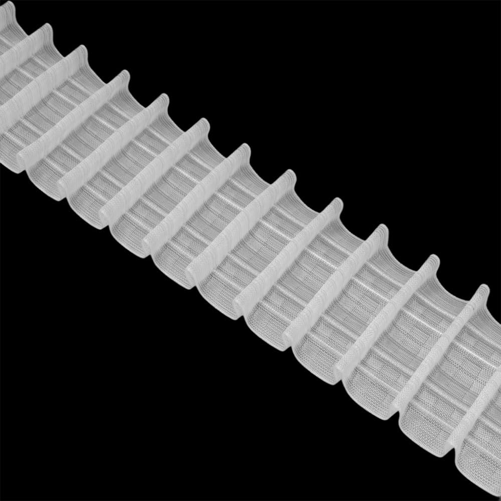 Oz-Is Dar Tekstil Gardinenband 50 Meter Bleistiftfalte 80 mm 1:2.0 100% Polyester Transparent Faltenband zum Annähen für Vorhänge und Gardinen 3981MP Soft