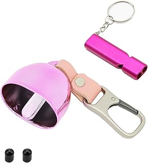 ZLYNN Loud Bear Bell with Silencer | Hiking Accessories | Emergency Whistle & Copper Bell for Hiking, Backpacking, Survival, Biking, Fishing, Climbing, Camping