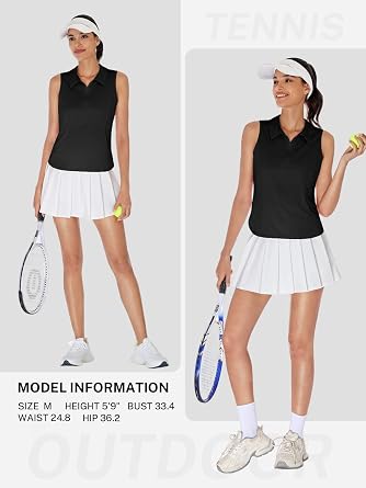 ZANZEA Womens Golf Shirt Sleeveless V Neck Tennis Polo Shirts with Collar Lightweight Quick Dry Athletic Tops for Women