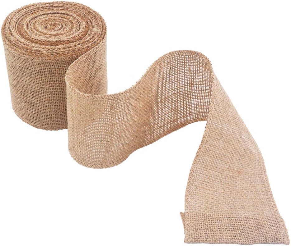 SCF2017 10M Vintage Jute Burlap Ribbon Roll for Gift Wrapping,DIY Craft, Party, Wedding, Home Decoration(Width:10CM) - Image 4