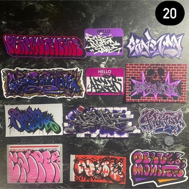 Amazon ハンドペイント ステッカー セット Graffiti グラフィティ 20 シール・ステッカー おもちゃ