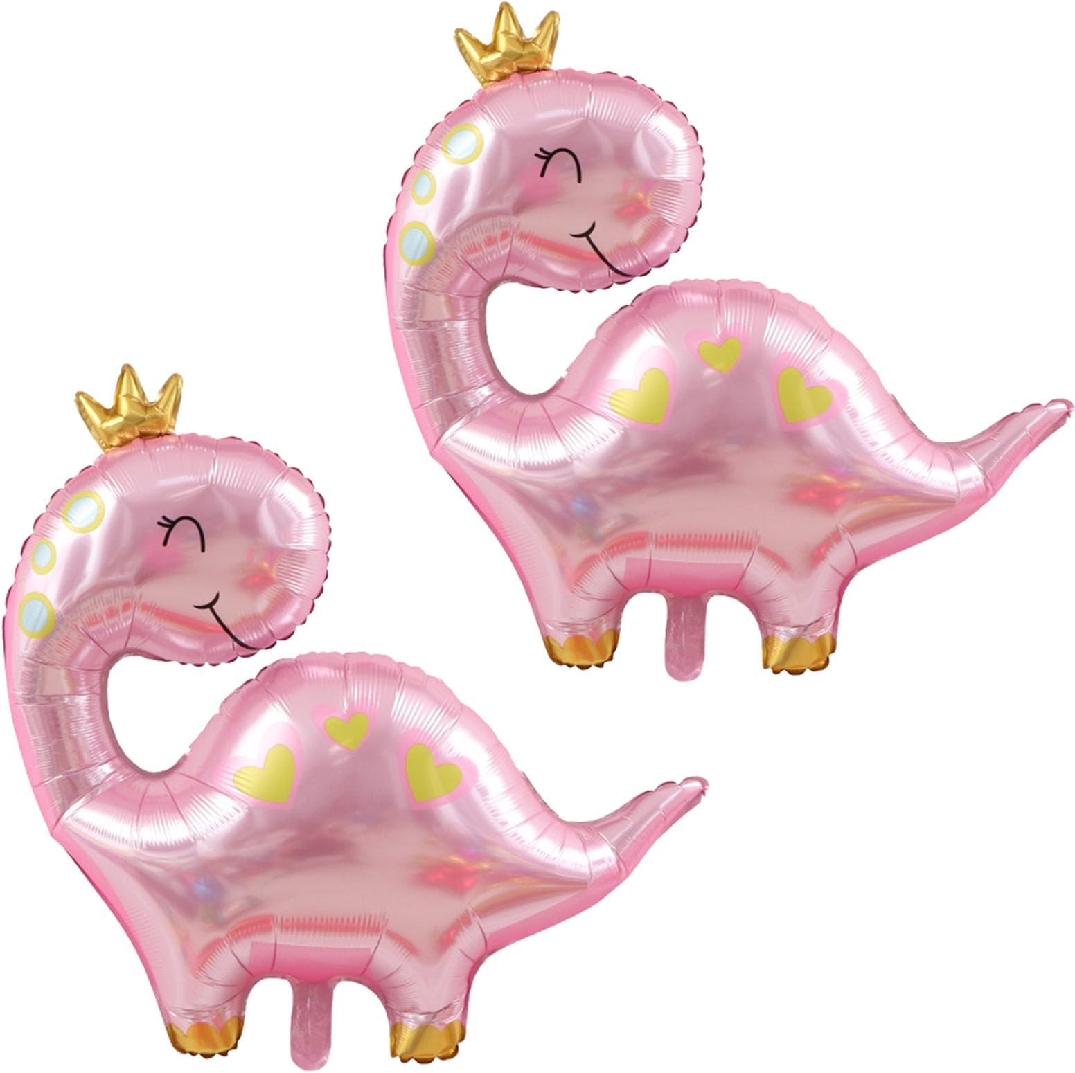 Large Pink Dinosaur Balloon,38 Inch Girl Dinosaur Balloons for Birthday Party,Dinosaur Balloons for Baby Shower Gender Reveal Dinosaur Party Decorations Favors, Pack of 2
