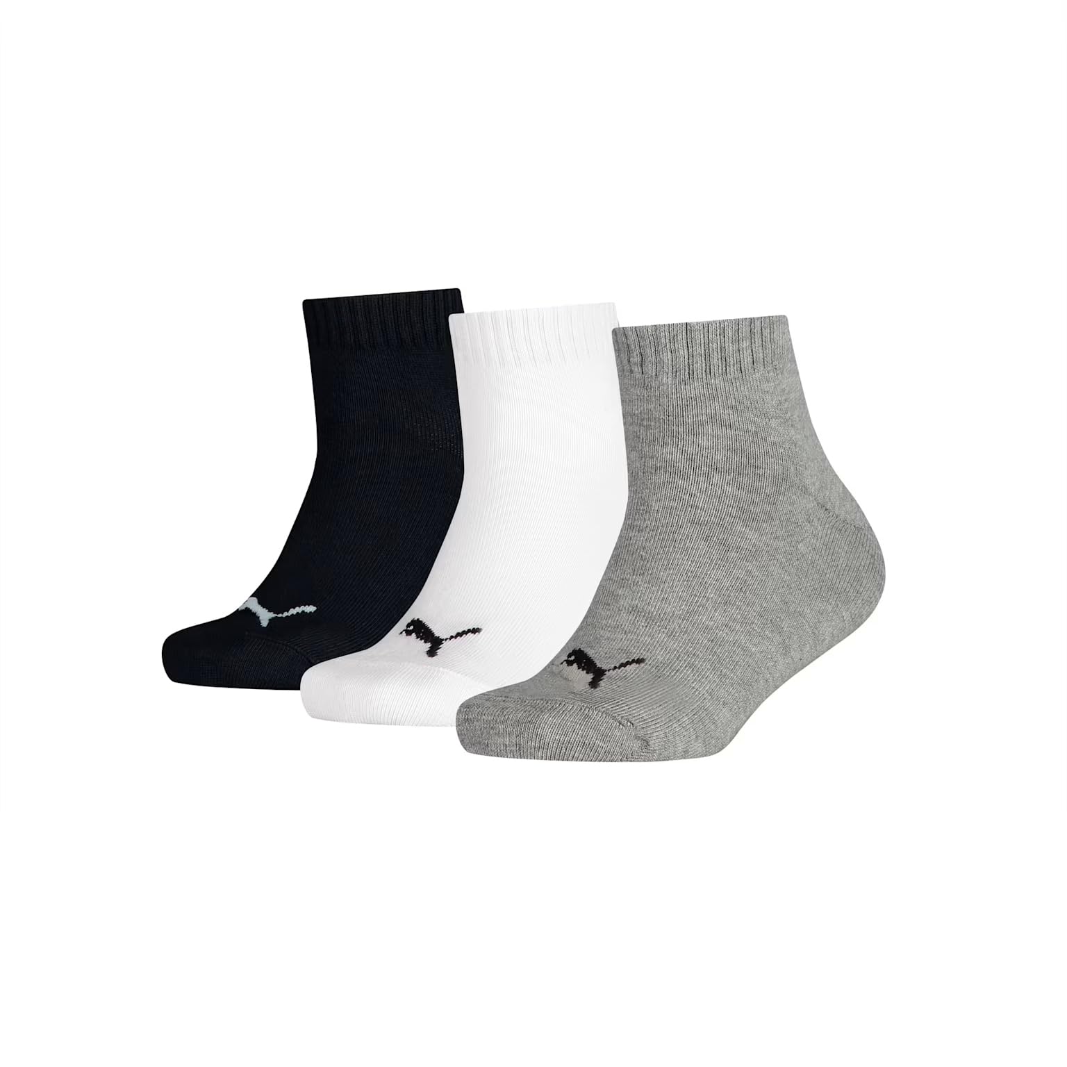 PUMA Quarter 3p Calzini Unisex - Bambini e ragazzi (Pacco da 3)
