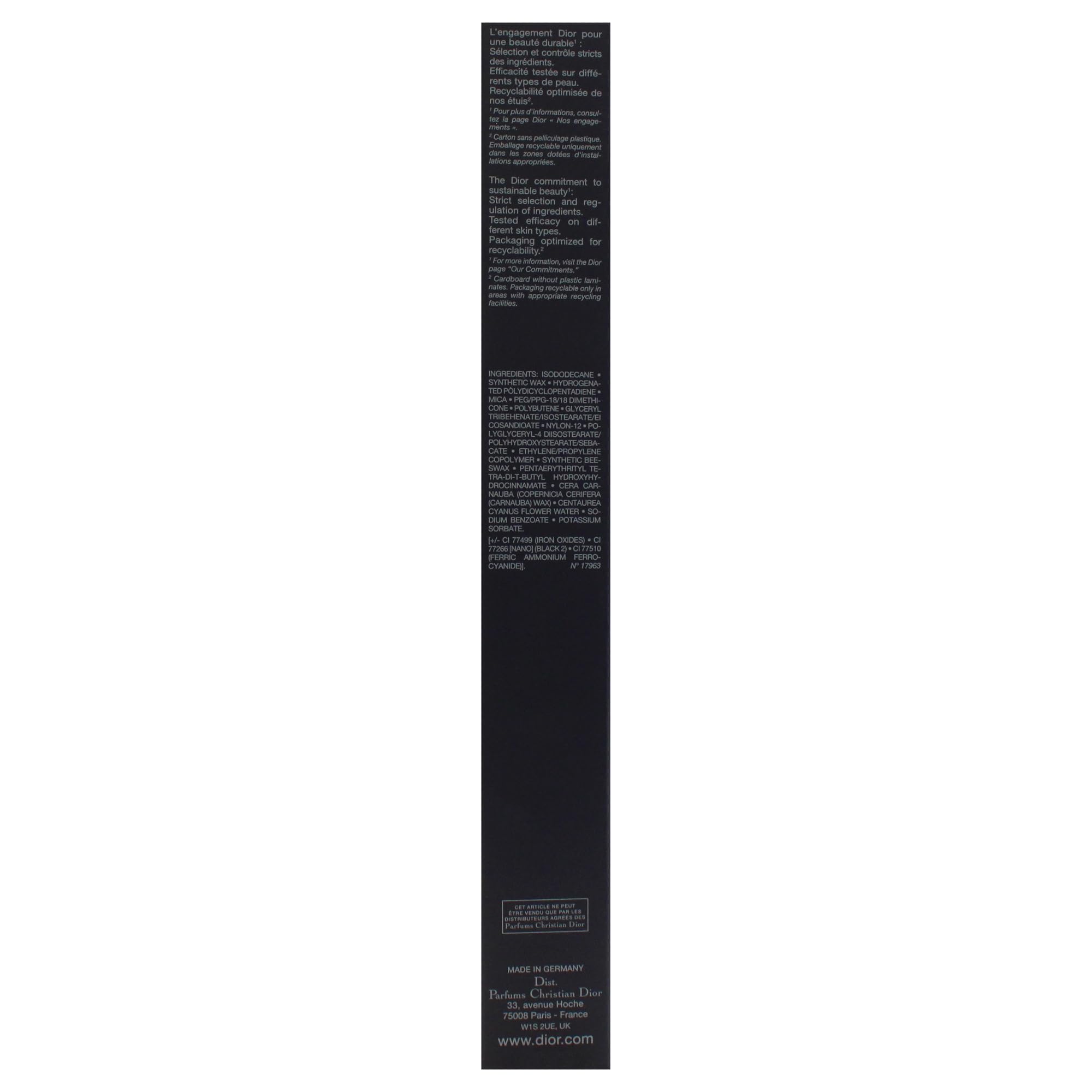 DIOR Diorshow On Stage Crayon Waterproof Eyeliner Pencil - 099 Black 1,2 g