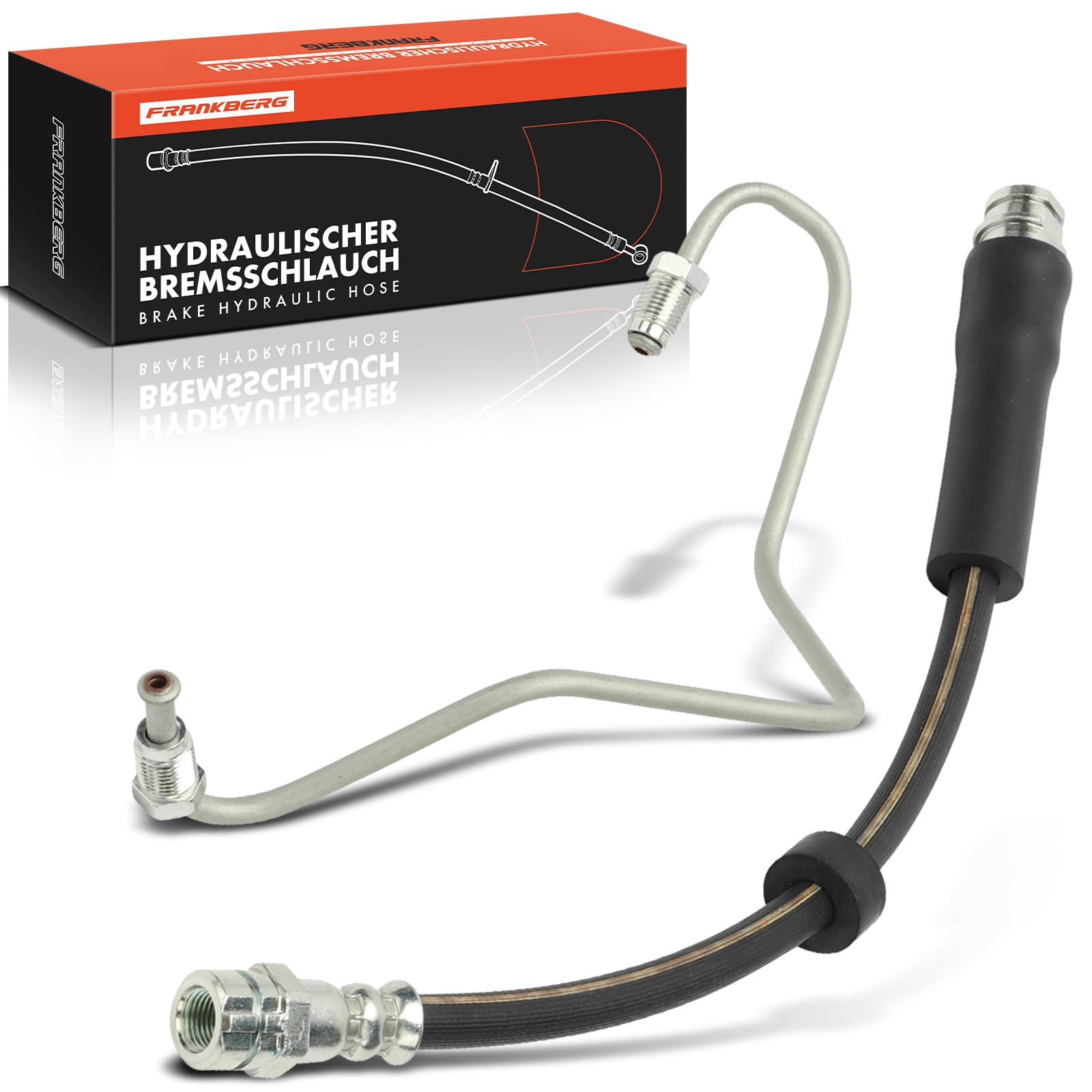 Frankberg Tubo Freno Tubo Freno idraulico con tubazioni Anteriore sinistro 337mm Compatibile con A4 8W2 8WC 1.4L-3.0L 2015-2025 A5 F53 F5P 1.4L-3.0L 2016-2025 Replace# 8W0611707B