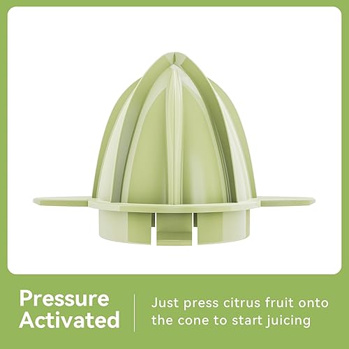 Miniatura 9 de La Reveuse Exprimidor eléctrico de cítricos de 34 onzas para jugo de pomelo, naranja, limón y lima, 40 W, amarillo grisáceo