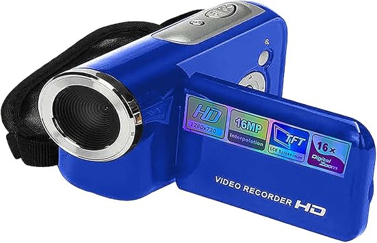 Digital Camera for Beginner, 16 Million Megapixel Cameras for Photography, Mini Vlogging Camera with Continuous Shooting, Face Detection, Vintage Camera, Cool Stuff, Travel Essensials Black