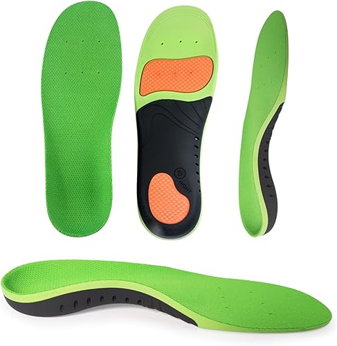 Plantillas de soporte de arco para mujeres y hombres, pies planos, soporte de arco para alivio de pies, para fascitis plantar, arco alto, pies