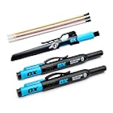 OX Tools Construction Marking Pencil Set – Clog-Free Marker 2-Pack with Holster + Pro Tuff Mechanical Pencil with 4 Leads, Holder & Sharpener – Ideal for Wood, Framing & Jobsite Use