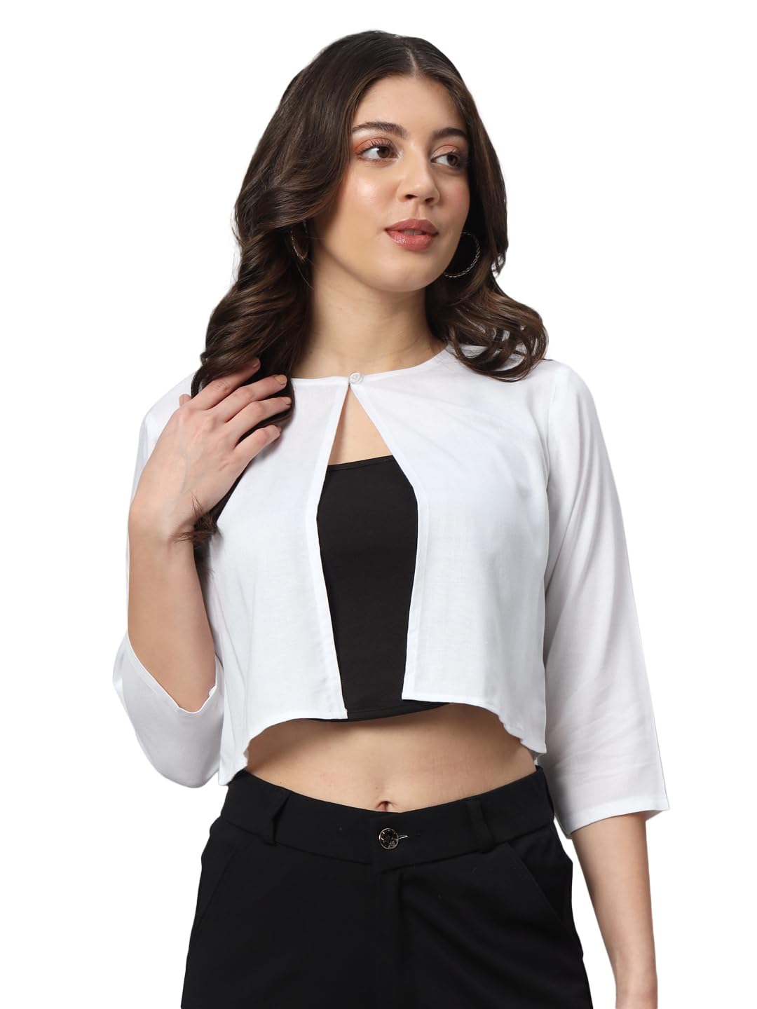 shritik Women White Short Shrug-picture-51