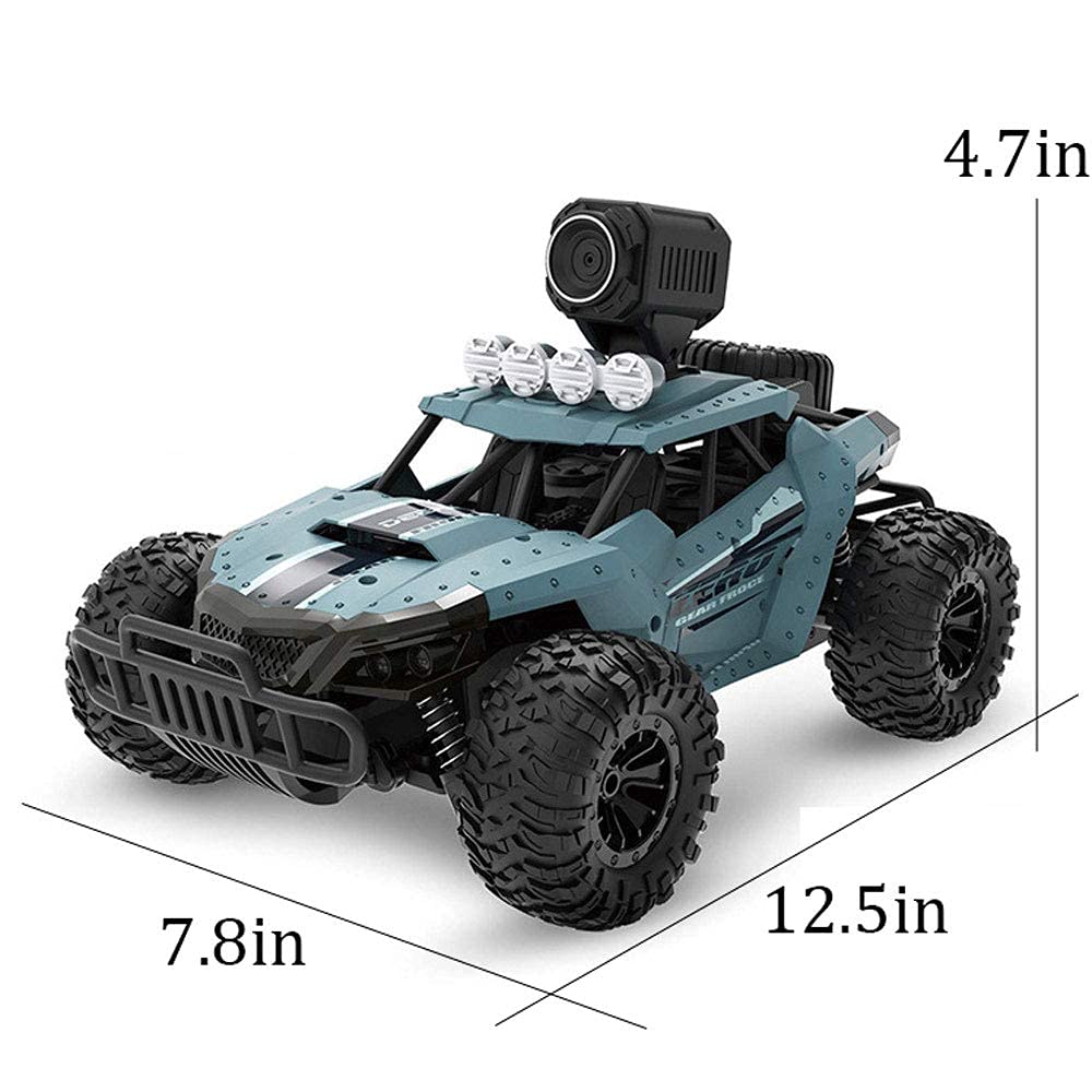 RC Cars 1/16 Scale Off-Road Remote Control Truck Remote Control Car with 720P HD FPV Camera High Speed Monster Trucks for Kids Adults Gift for Boys and Girls