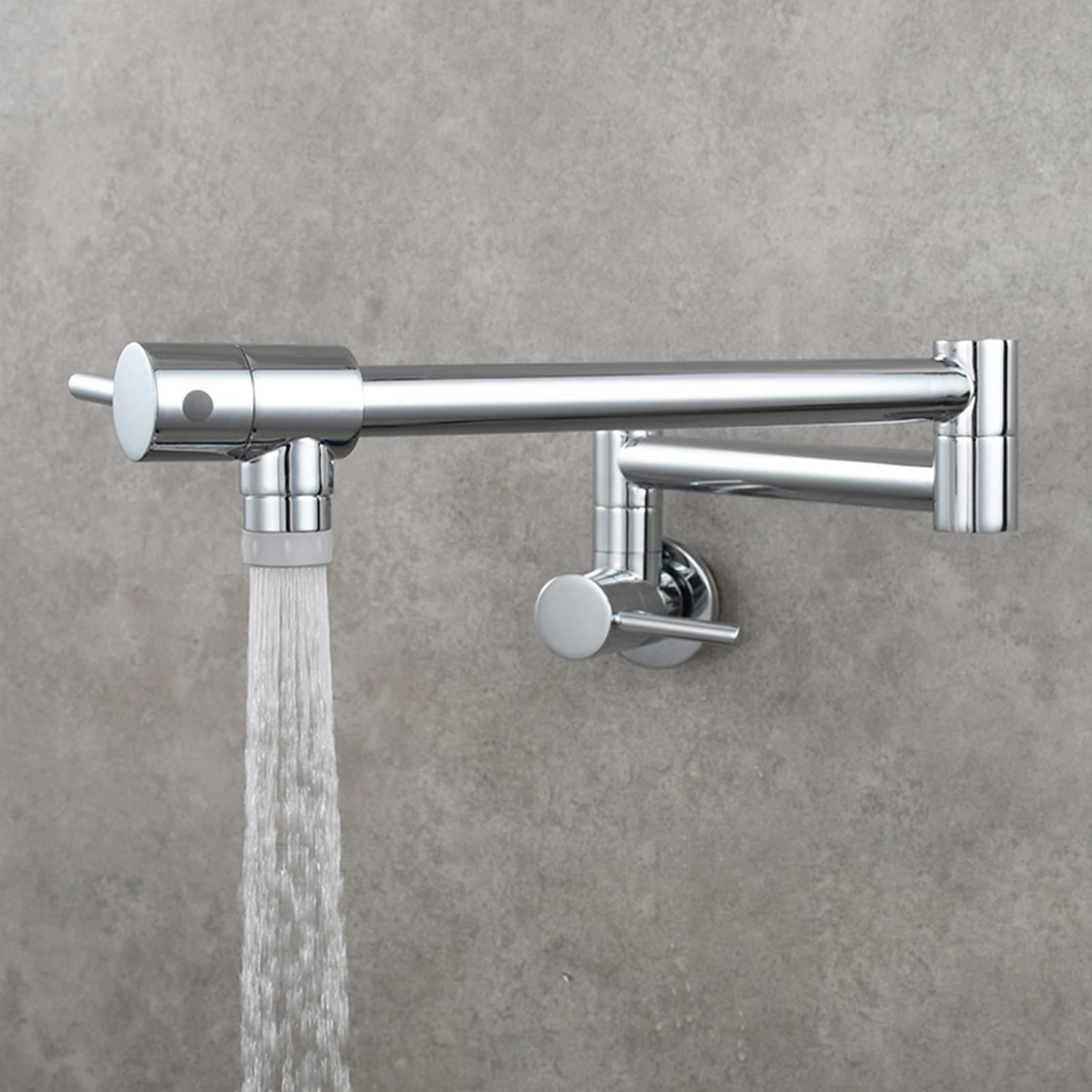 Mitigeur pot filler cuisine chrome au design articulé haut de gamme
