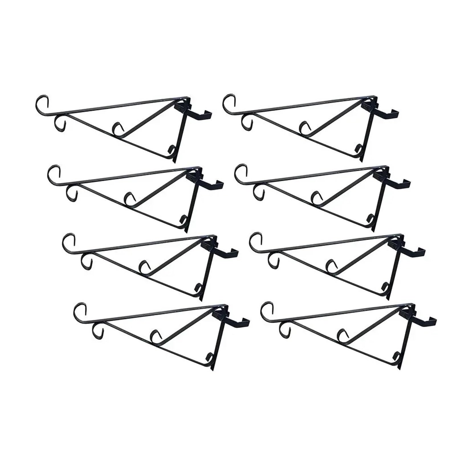 MDSIOKHJ Hanging Basket Bracket Metal Ornate Hanging Basket Brackets Hooks Hangers for Concrete Fence Posts Pack of 8