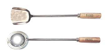Prime Bakers and Moulders Big Size Stainless Steel Commercial Ladle, Karchi, Serving Spoon & Turner, Palta