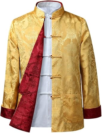Kung Fu Jacket Both Sides Wear Clothing Men Embroidery Tang Suit Men Chinese Hanfu Coat Traditional Chinese Clothing