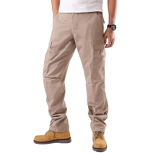 BACKBONE Mens Casual Street Fashion Camo Cargo Pants Army Combat Military BDU Pants Work Hunt Pants