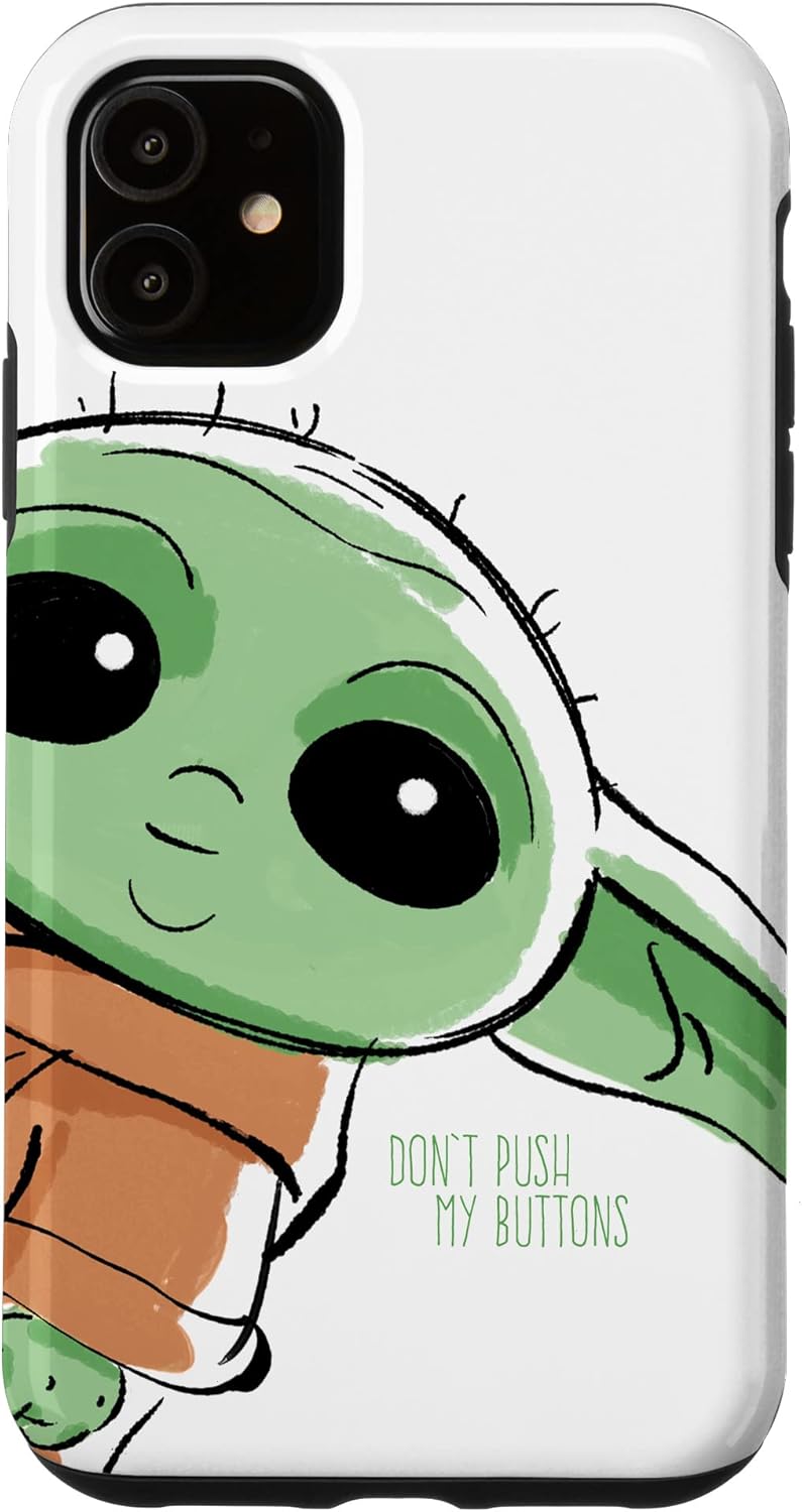 The Mandalorian The Child Don’t Push My Buttons White Case for iPhone 17