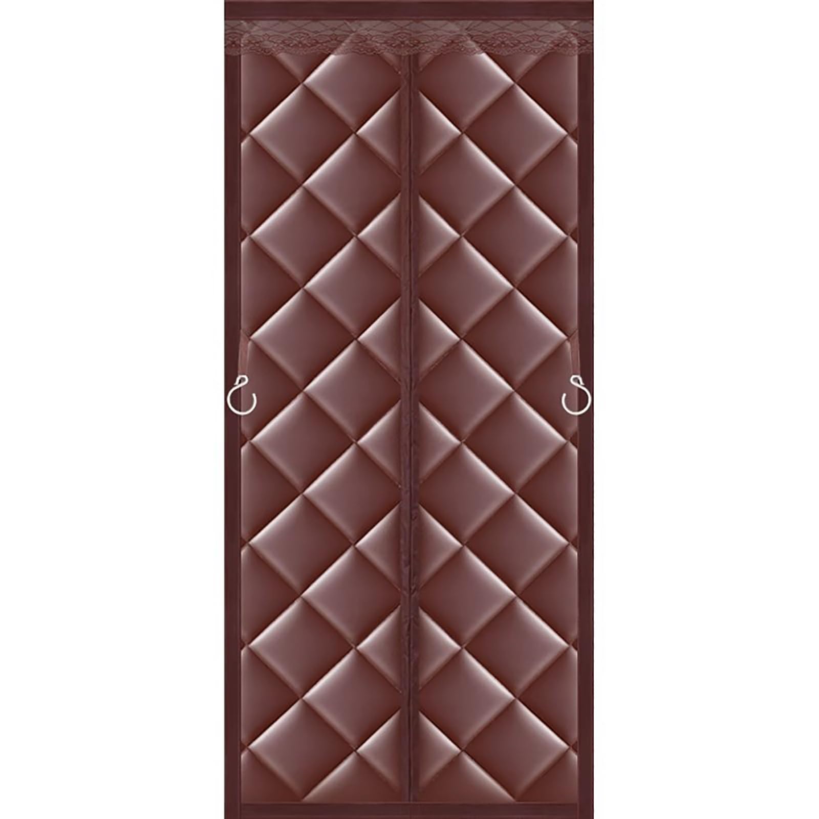 VFDVSWZSA door curtain, Magnetic Oxford Cloth, Thickened Sound Insulation, Wear-resistant and Durable(Brown,140 * 220cm/55.1 * 86.6in)