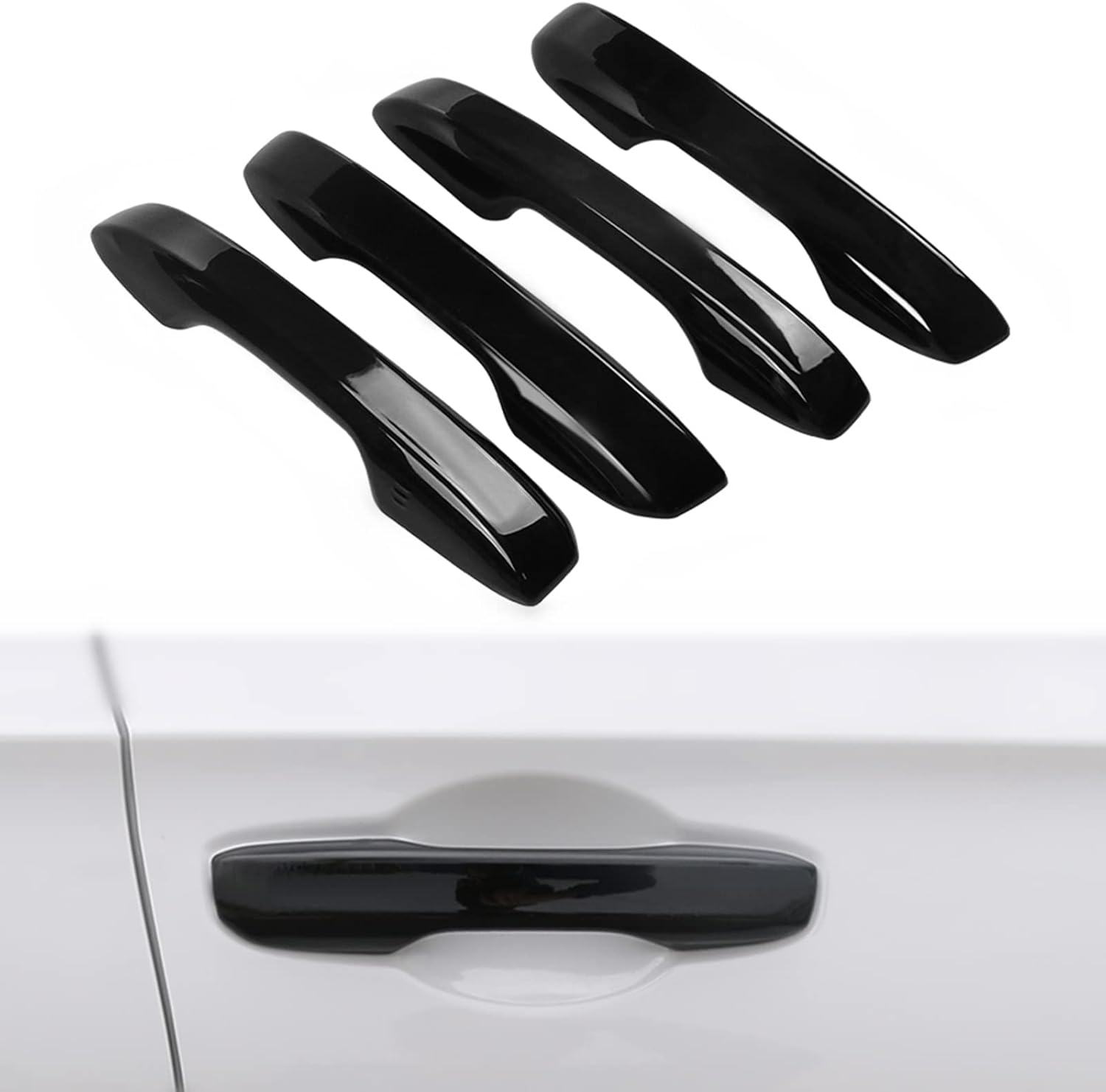 Door Handle Cover Exterior Decoration for Honda Civic 2022 2023 2024 2025 2026, Accord 2023 2024 2025, CR-V 2023 2024 2025 2026, for Acura Integra 2023 2024 2025 2026 with Auto Lock - Glossy Black