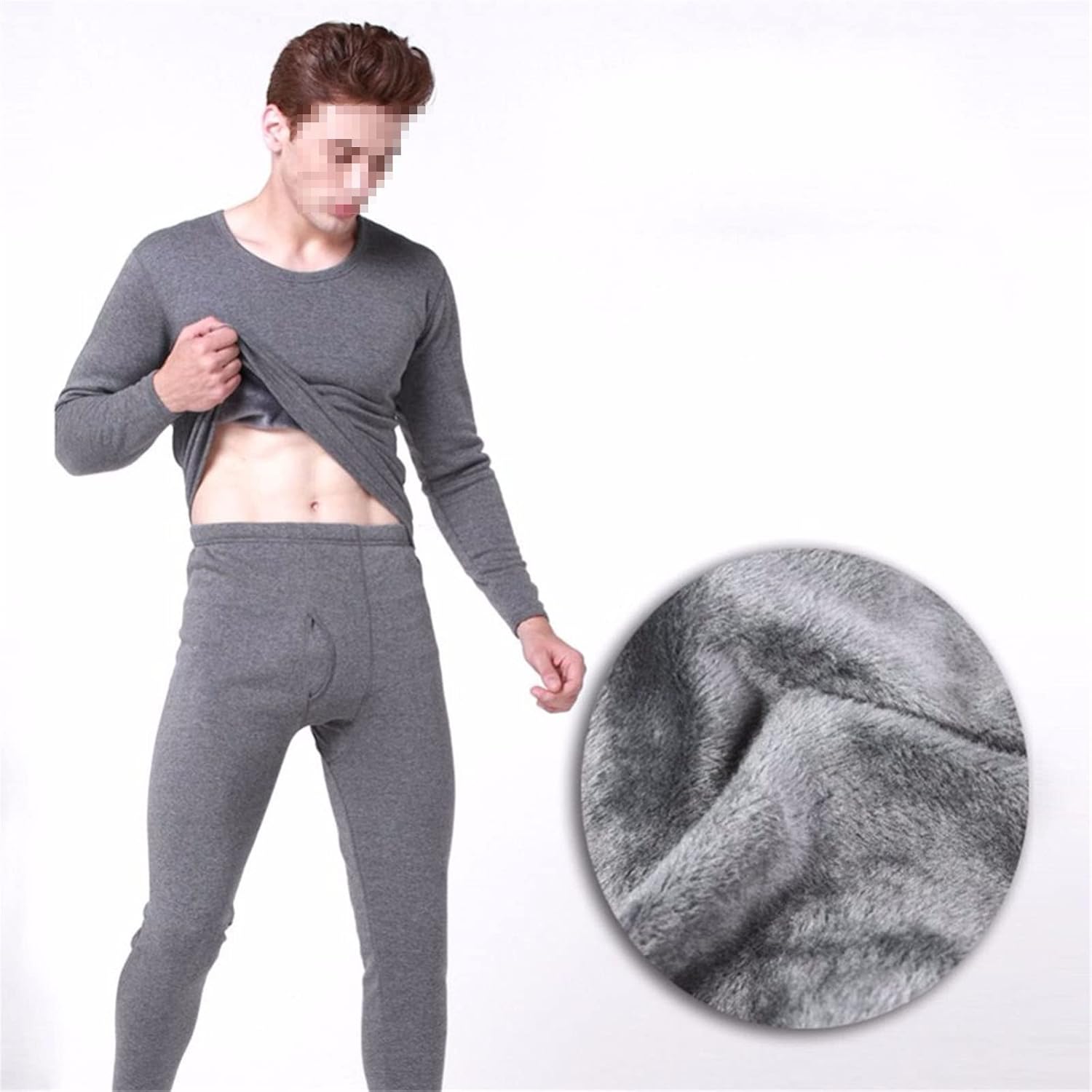 Alloaone Men's Thermal Underwear Sets Winter Warm Thick