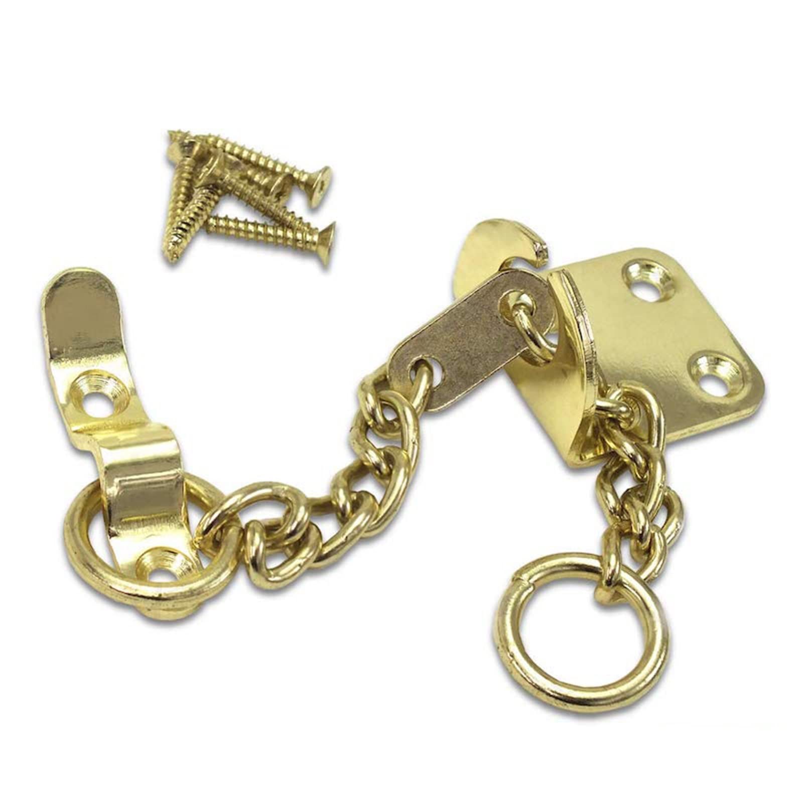Tnbccxn Silver Door Latch Pin, Security Door Chain Lock Anti-Theft Door Lock Narrow Design Door Restrictor
