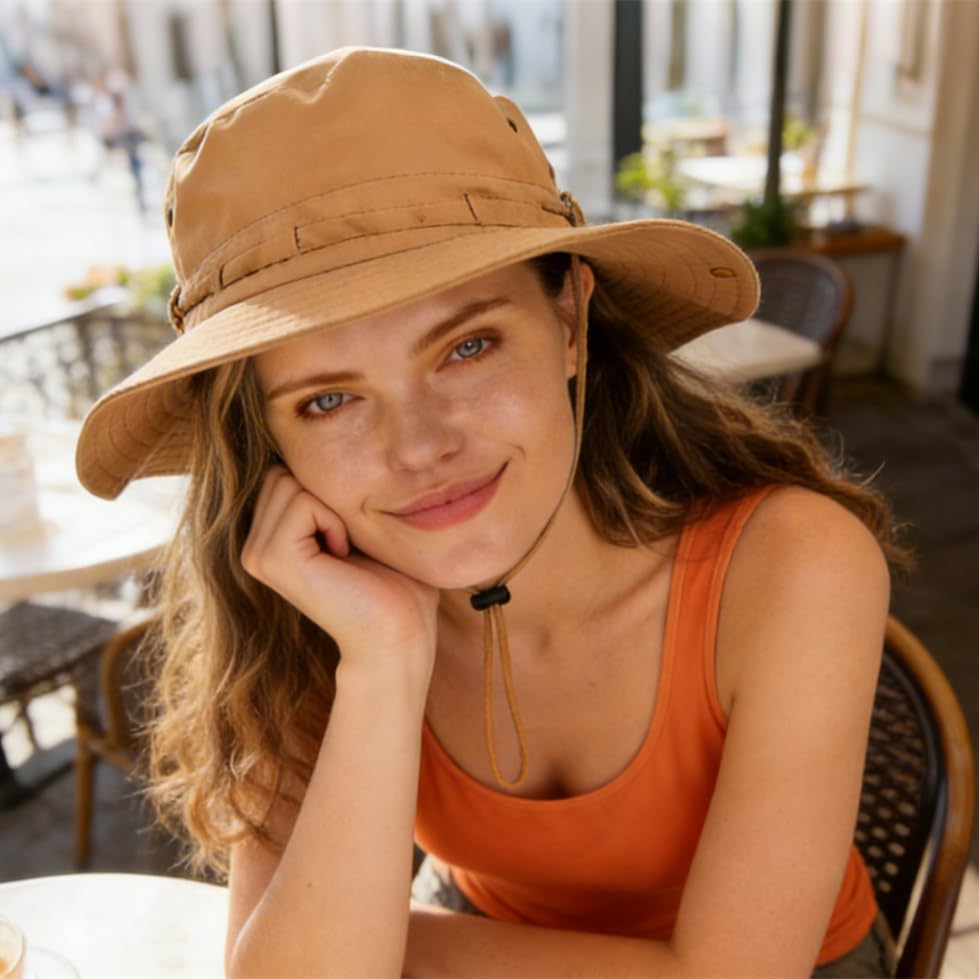 Image of Super Wide Brim Sun Hat for Men /Women-UPF 50+ UV Protection, Large Bucket Hat for Fishing, Hiking, Gardening