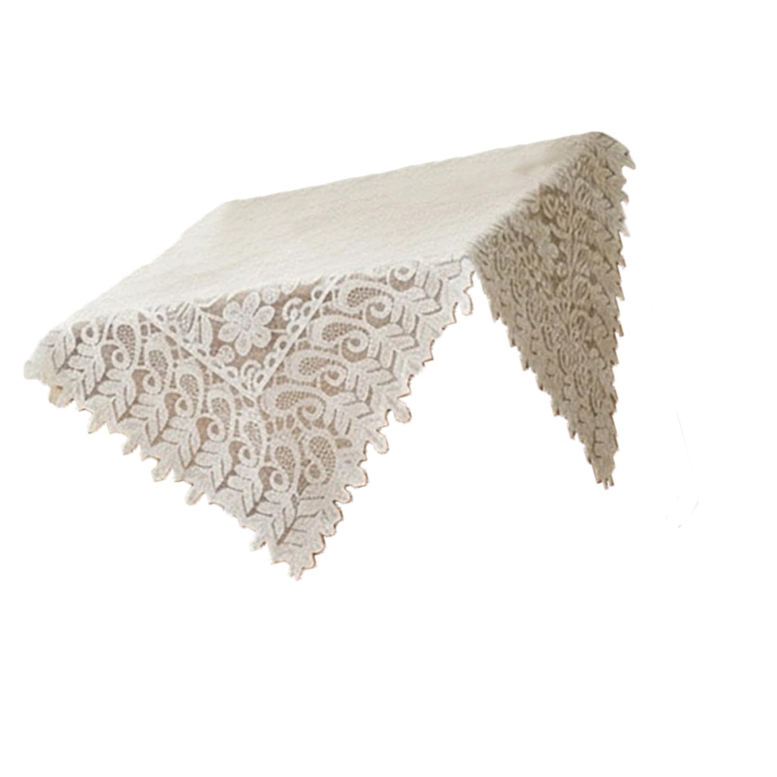 carotoe Charm Lace Table Cover for Newlyweds Family Gatherings and Any Season Home Styling White Lace Table Cover