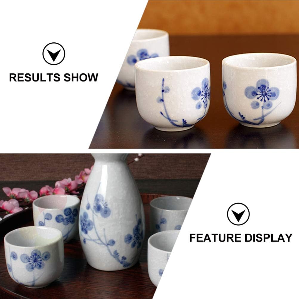 Hemoton 5-piece Japanese Decor Sake Set Safe for Hot Water/microwave Retains Heat