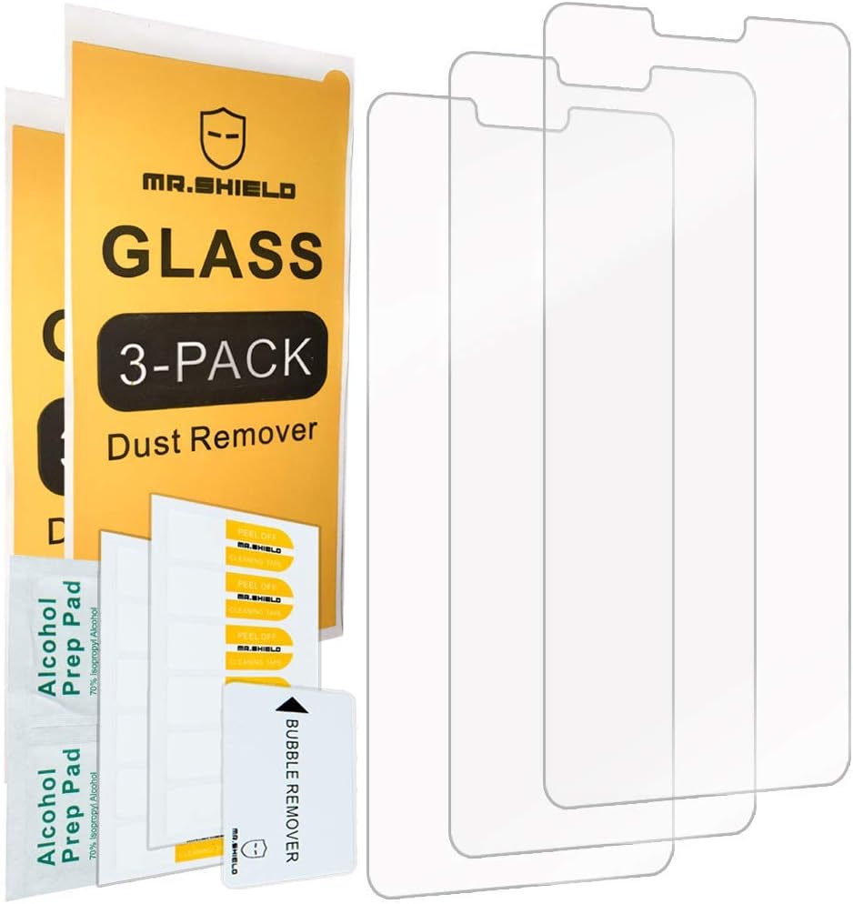 [3-PACK]- Mr.Shield Designed For LG V40 ThinQ [Tempered Glass] Screen Protector [Japan Glass With 9H Hardness] with Lifetime Replacement