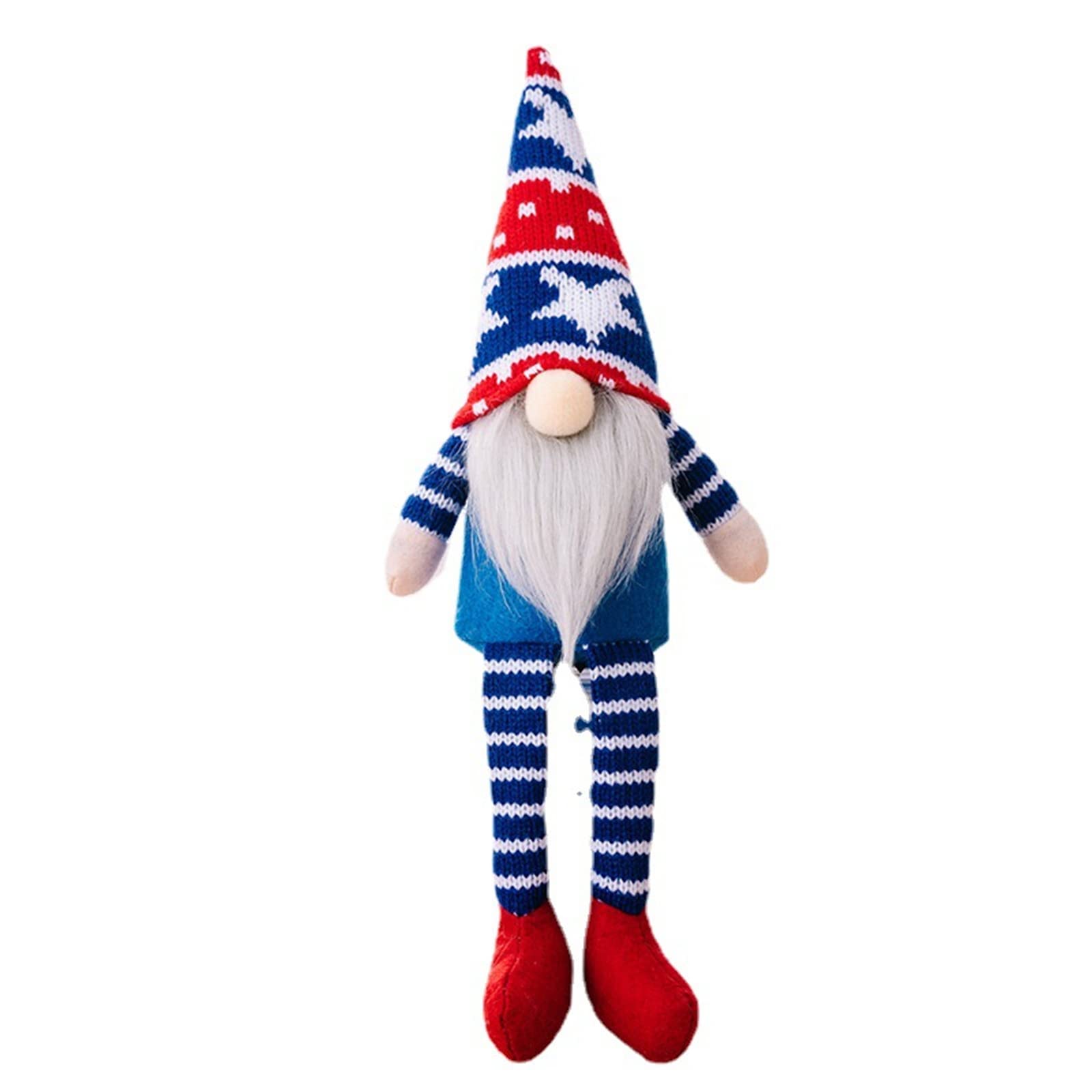 Hsioluted Independence Day GnomeLong Leg Desktop Decorative Ornaments Supplies for Bedroom Dormitory School Independence Day Pendant