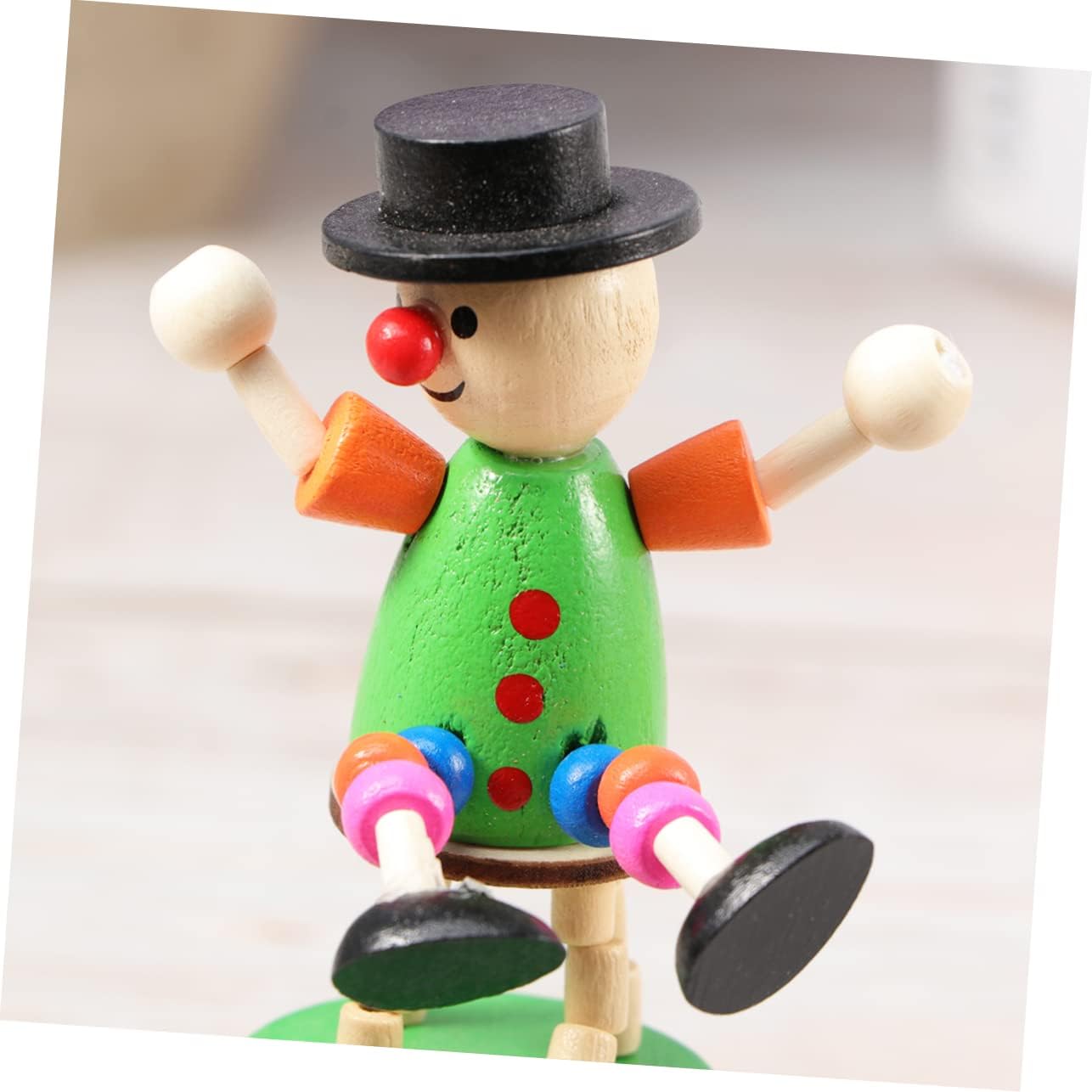 Garneck 5pcs Wooden Thumb Push Puppets - Fun Finger Puppets for Ages 3-5 Engaging Perfect for Home and Office Desk Decoration