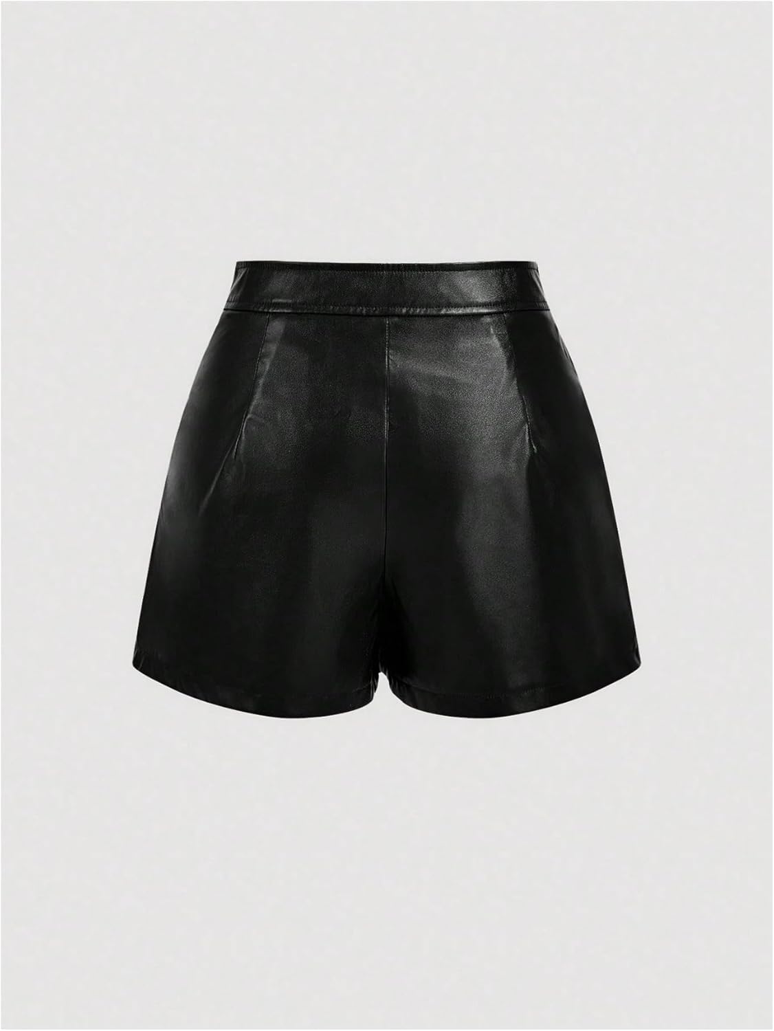 Milumia Women's Faux Leather Wrap Skorts High Waisted A Line Mini Skirt Shorts Clubwear - Image 2