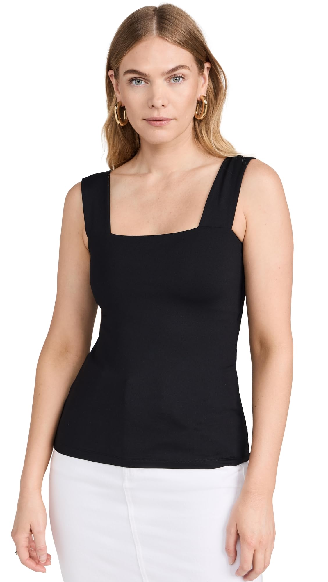Susana Monaco Womens Wide Strap Tank Top