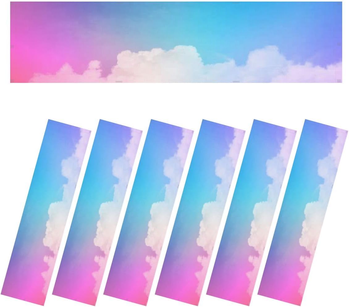 Fluorescent Light Covers for Ceiling Lights beauty abstract sweet pastel soft violet mix blue fluffy clouds Easy to Install Magnetic Light Filter for Classroom Office Hospitals School Home Decor